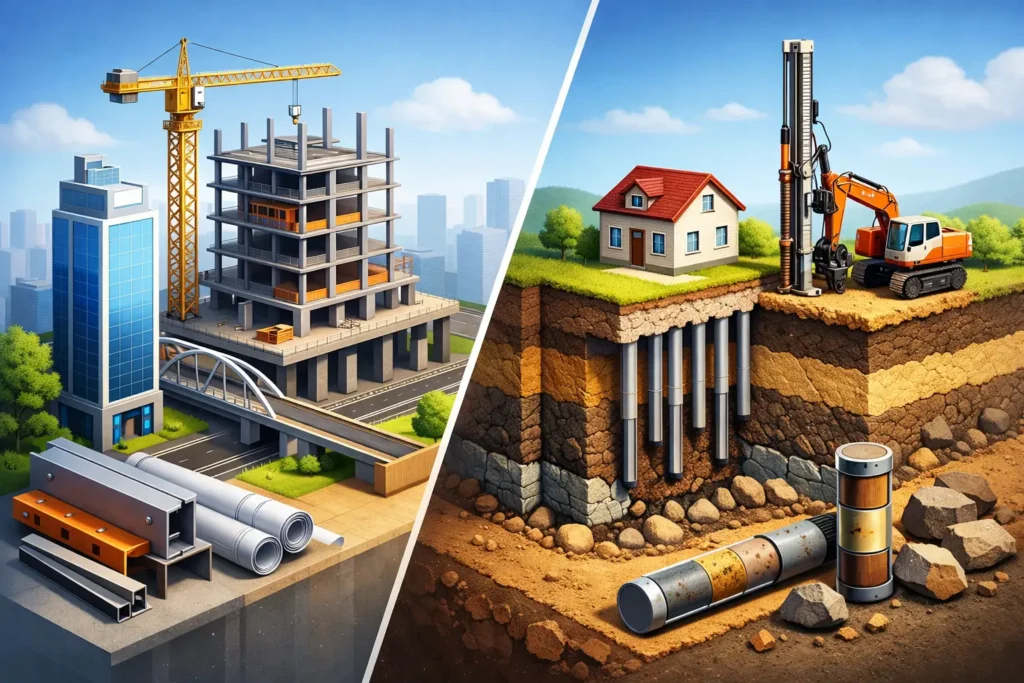 Structural vs Geotechnical Engineering