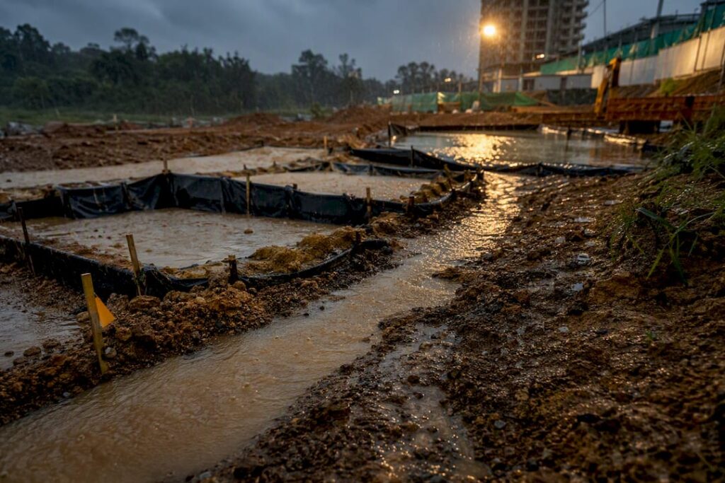 Sediment runoff controlled at Singapore construction site