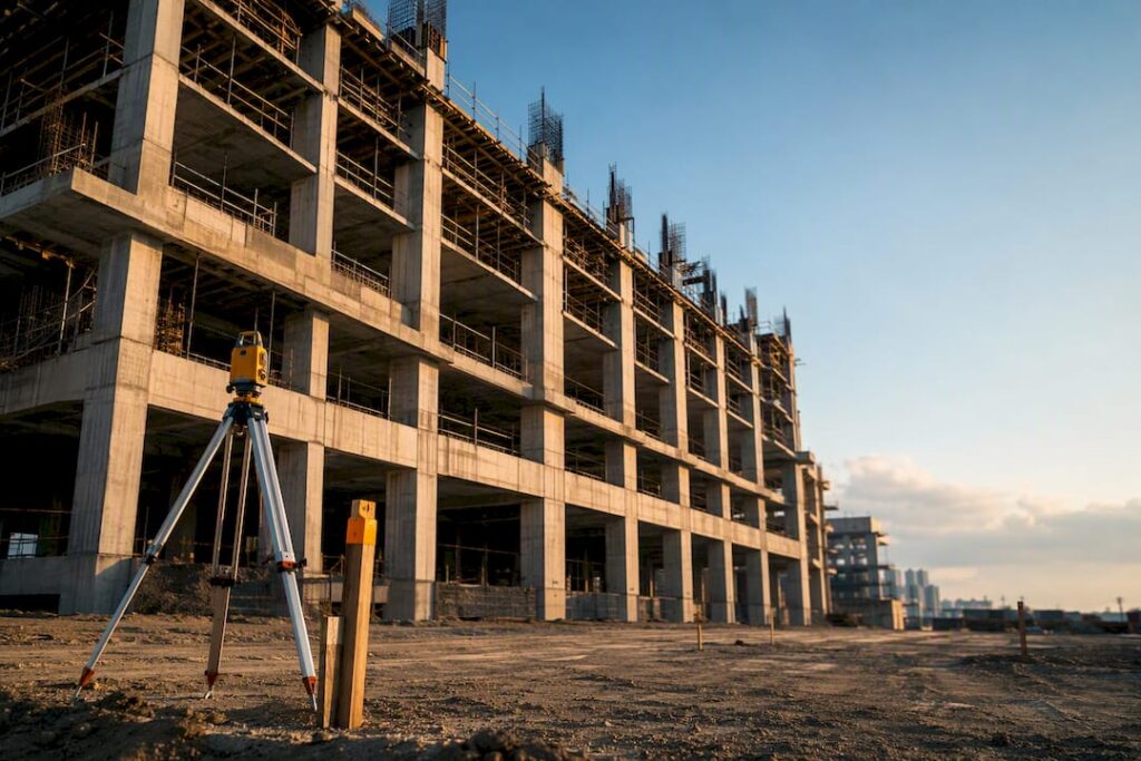 Singapore construction site during budget planning