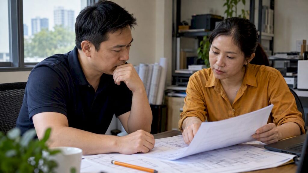 Owner and engineer comparing structural fee proposals