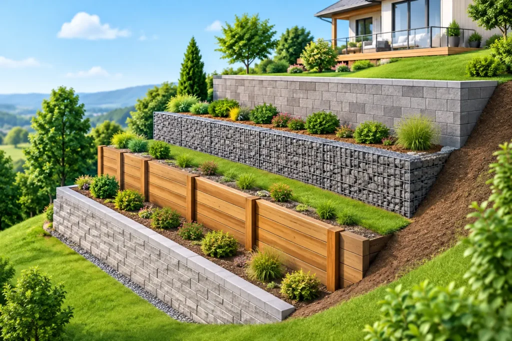Best Retaining Solutions for Sloped Sites